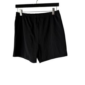 SWIM 365 Women’s Black Swim Shorts Size 14W Plus Elastic Waist Modest 4”‎ Inseam